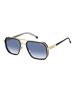 Óculos De Sol Carrera 1069/s 2m2 08 58 Dourado Brilho Lente Azul Degradê