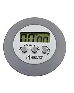 Timer Herweg 3308 303 Contagem Regressiva Alarme Sonoro Cinza