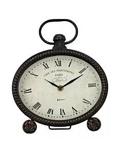 Relógio Mesa Herweg Metal Silencioso 6396-245 Ouro Envelhecido