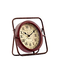 Relógio Mesa Herweg Metal Silencioso 6847-115 Mogno
