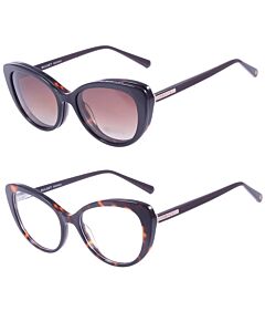 Óculos de Grau Bulget Clip On Bg7156 G21 Marrom Brilho Demi 