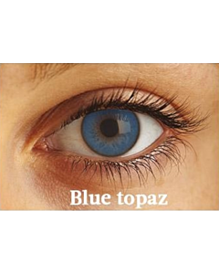 Lentes Contato Colorida Optima Natural Look Anual 1 Par Blue Topaz (Azul Topázio)