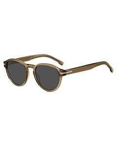 Óculos De Sol Boss 1506/s 10a 52 Bege Translúcido Lente Cinza