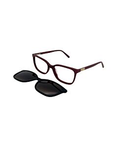 Óculos De Grau Bulget Clip On Bg6434 C01 Bordô Brilho
