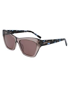 Óculos de Sol Dkny Dk535s 270 55 Fumê Translúcido Lente Cinza
