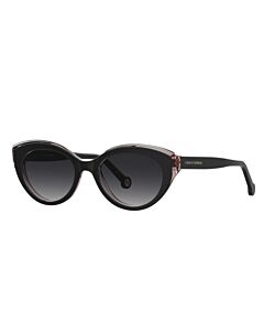 Óculos De Sol Carolina Herrera Her0250/s 8079o 52 Preto Brilho Lente Cinza Degradê