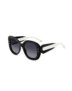 Óculos De Sol Carolina Herrera Her0254/s 8079o 53 Preto Brilho Lente Cinza Degradê
