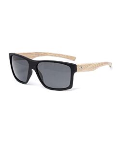 Óculos Solar Hb Freak 10100440261001 Preto Fosco Madeira Lente Cinza 