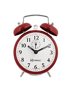 Relógio Despertador Herweg 2208 044 Vermelho Antigo Retrô
