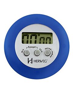 Timer Herweg 3308 011 Contagem Regressiva Alarme Sonoro Azul