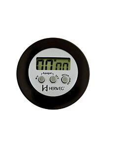 Timer Herweg 3308 034 Contagem Regressiva Alarme Sonoro Preto