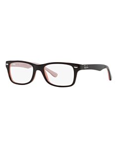 Óculos de Grau Infantil Ray Ban Junior Rb1531 3580 Lente 48mm Preto Rosa Brilhoso 