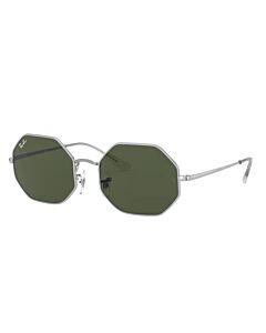 Óculos de Sol Ray Ban Octogonal Rb1972 914931 54 Prata Lente Verde G15