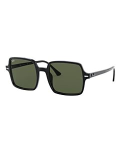 Óculos de Sol Ray Ban Square Rb1973 901/31 53 Preto Lente Verde G15