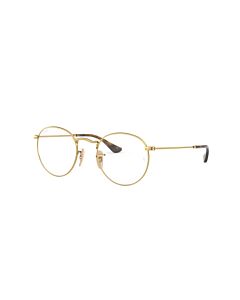 Óculos de Grau Ray Ban Round Rb3447v 2500 50 Dourado Brilho 