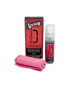 Kit Spray Limpeza Lentes + Lenço Micro Fibra Dmais Clean Donna 66549
