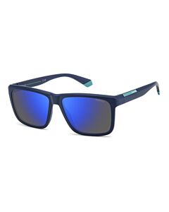 Óculos De Sol Polaroid Pld2164/s Fll 58 Azul Fosco Lente Azul Espelhada Polarizada